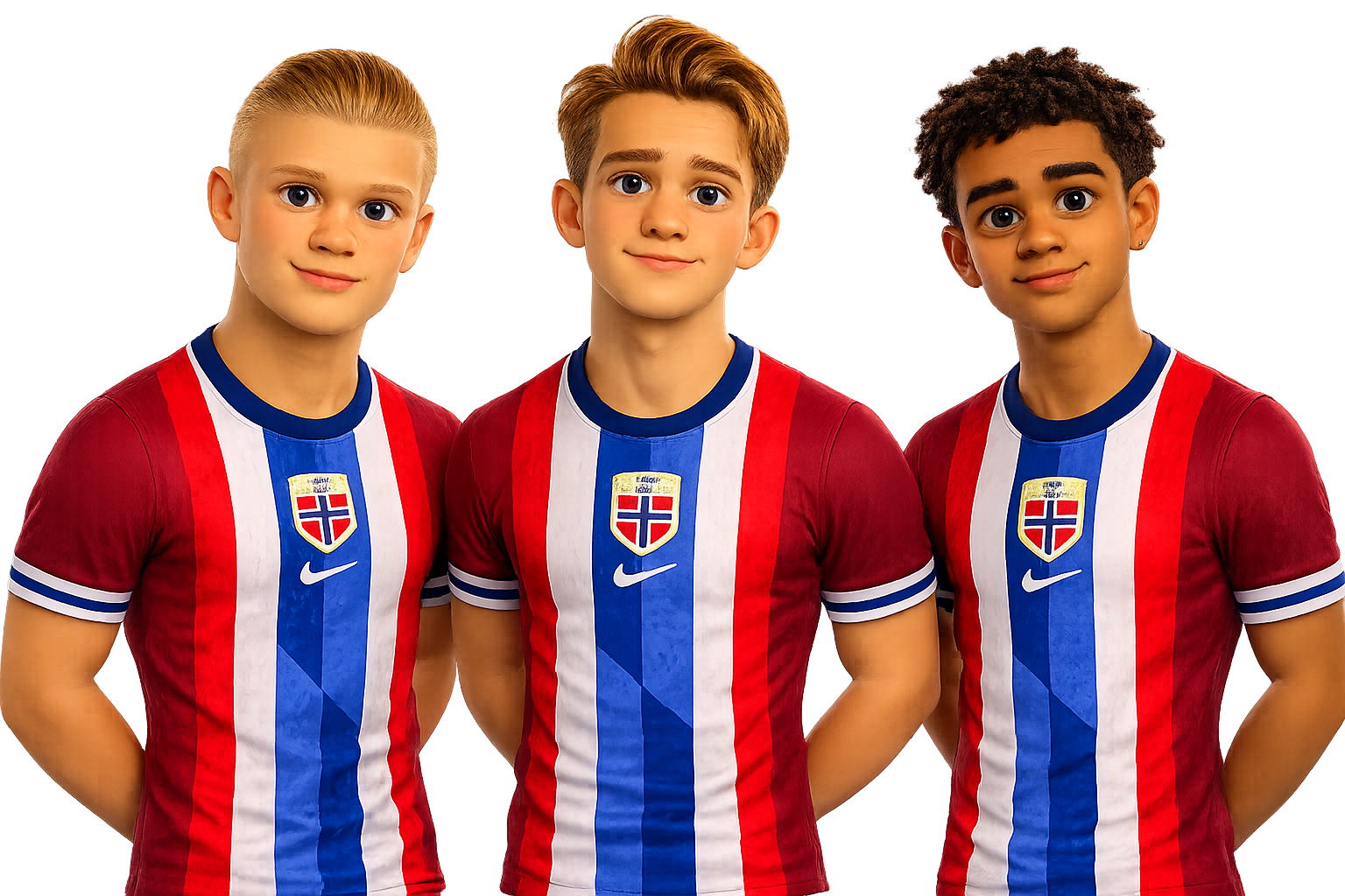 Haaland, Ødegaard og Nusa i norsk VM-drakt